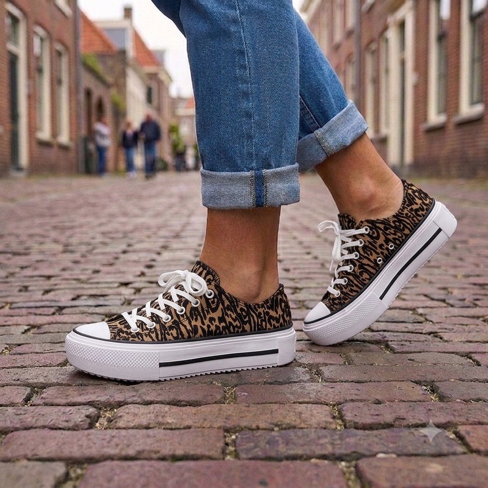 Converse Chuck Taylor All Star Lift Double Stack Platform Leopard Women 9.5 *NEW